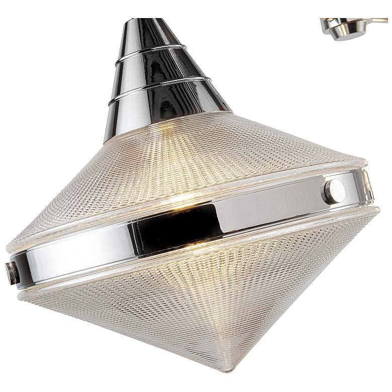 Image 2 Alora Willard E26 41-in Polished Nickel/Prismatic Glass Linear Pendant more views