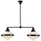 Alora Willard E26 41-in Urban Bronze/Opal Matte Glass Linear Pendant