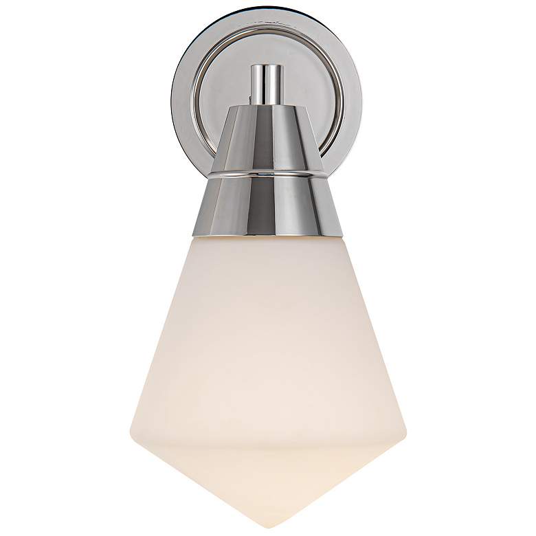 Image 1 Alora Willard E26 6-in Polished Nickel/Opal Matte Glass Wall Vanity