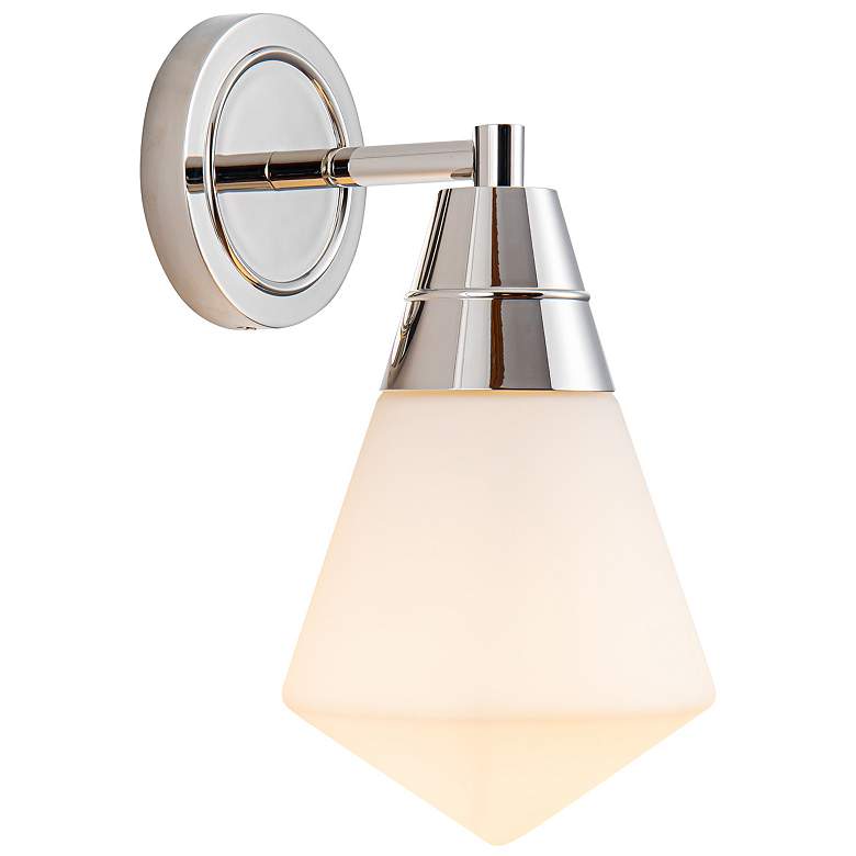 Image 2 Alora Willard E26 6-in Polished Nickel/Opal Matte Glass Wall Vanity more views