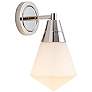 2_Alora Willard E26 6-in Polished Nickel/Opal Matte Glass Wall Vanity more views