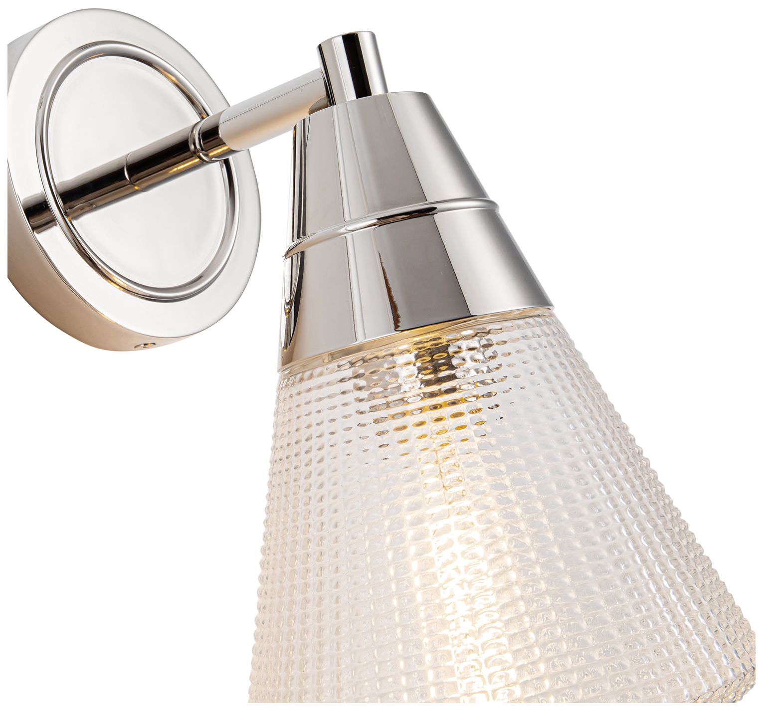 Image 3 Alora Willard E26 6-in Polished Nickel/Prismatic Glass Wall Vanity more views