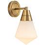 2_Alora Willard E26 6-in Vintage Brass/Opal Matte Glass Wall Vanity more views