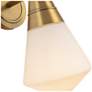 3_Alora Willard E26 6-in Vintage Brass/Opal Matte Glass Wall Vanity more views