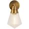 Alora Willard E26 6-in Vintage Brass/Prismatic Glass Wall Vanity