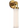 Thumbnail1 of Alora Wynwood E26 16-in Vintage Brass/Glossy Opal Wall Vanity
