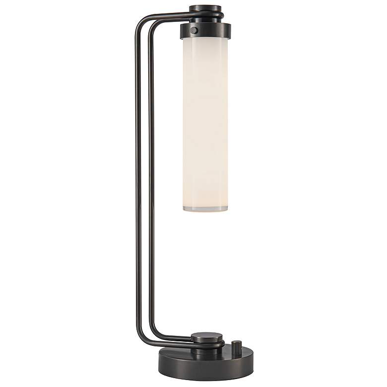Image 1 Alora Wynwood E26 22-in Urban Bronze/Glossy Opal Table Lamp