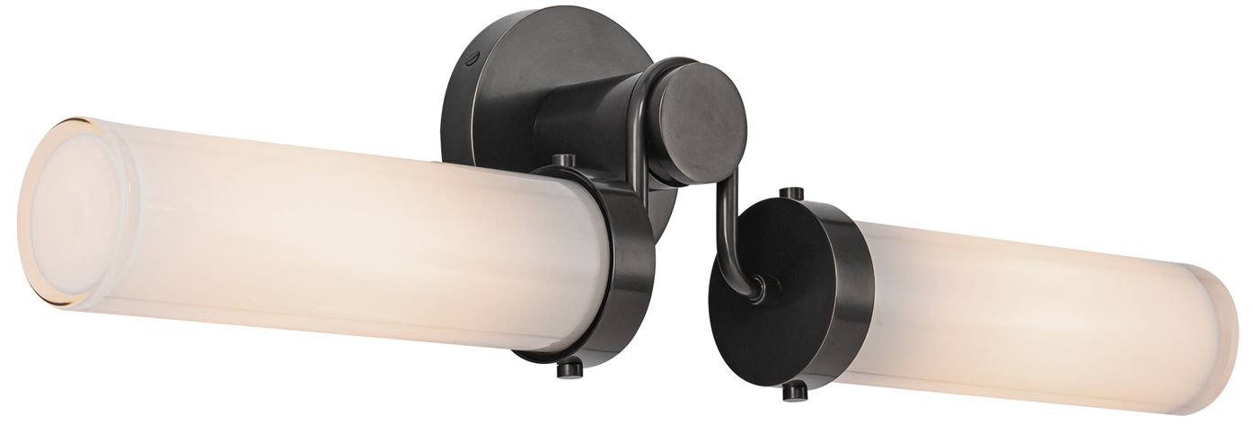 Image 2 Alora Wynwood E26 23-in Urban Bronze/Glossy Opal Wall Vanity more views