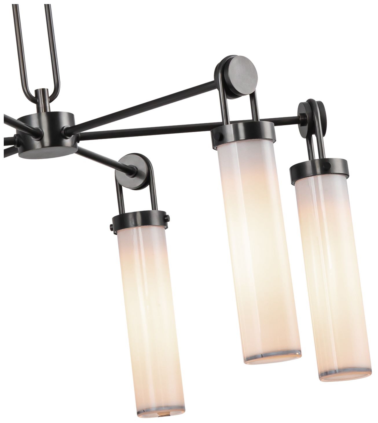 Image 2 Alora Wynwood E26 32-in Urban Bronze/Glossy Opal Chandelier more views