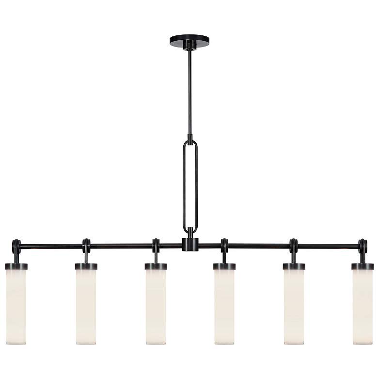 Image 1 Alora Wynwood E26 52-in Urban Bronze/Glossy Opal Linear Pendant