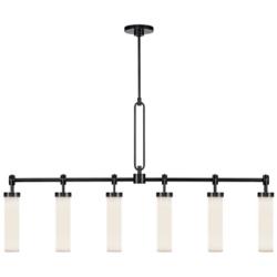 Alora Wynwood E26 52-in Urban Bronze/Glossy Opal Linear Pendant