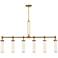 Alora Wynwood E26 52-in Vintage Brass/Glossy Opal Linear Pendant