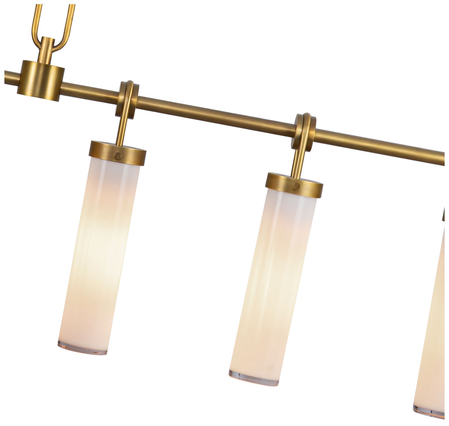 Image 2 Alora Wynwood E26 52-in Vintage Brass/Glossy Opal Linear Pendant more views