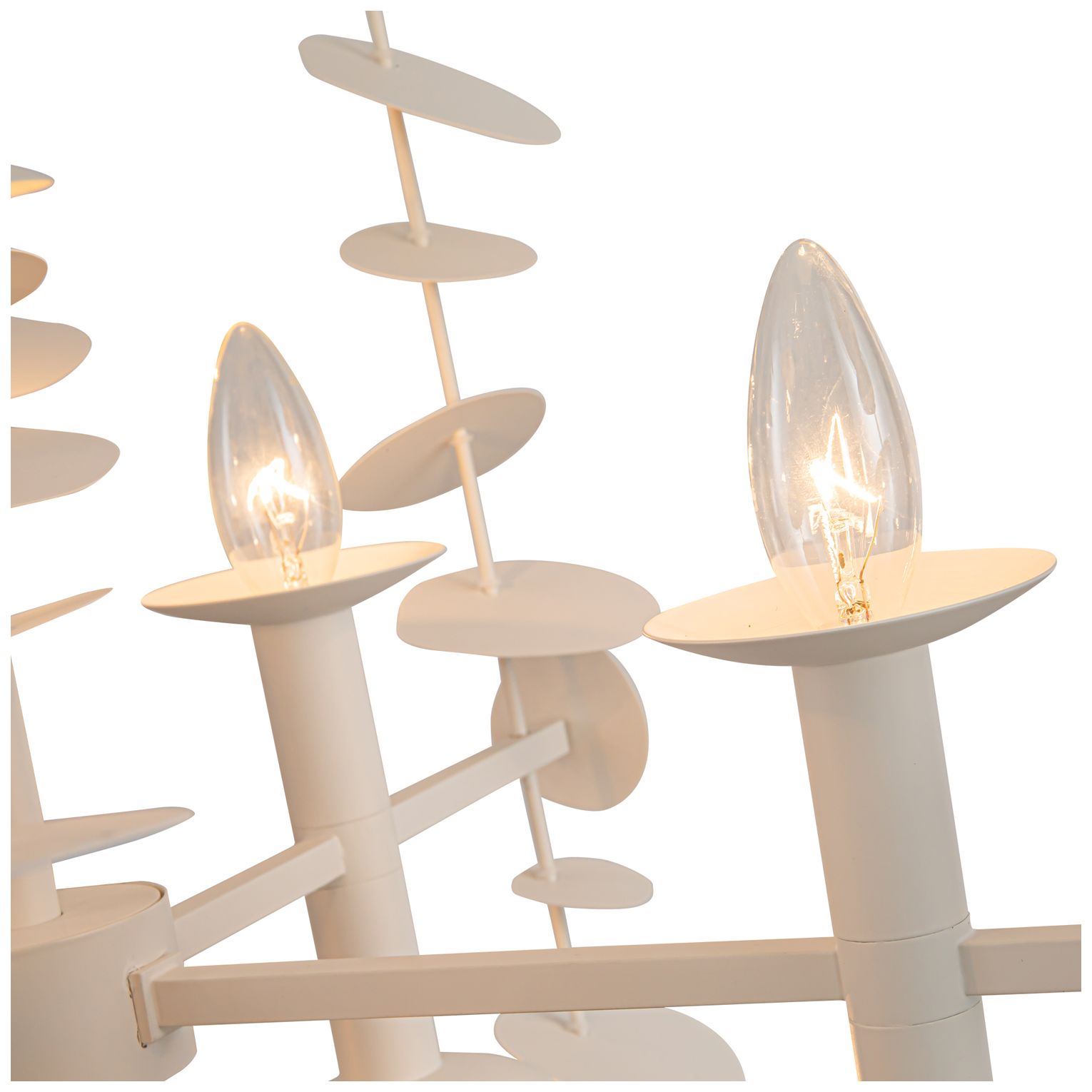 Image 2 Alora Yukari E12 41-in Matte White Chandelier more views