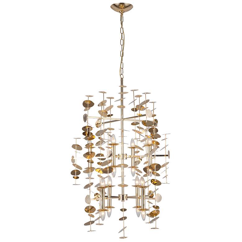 Image 1 Alora Yukari E12 41-in Polished Brass Chandelier