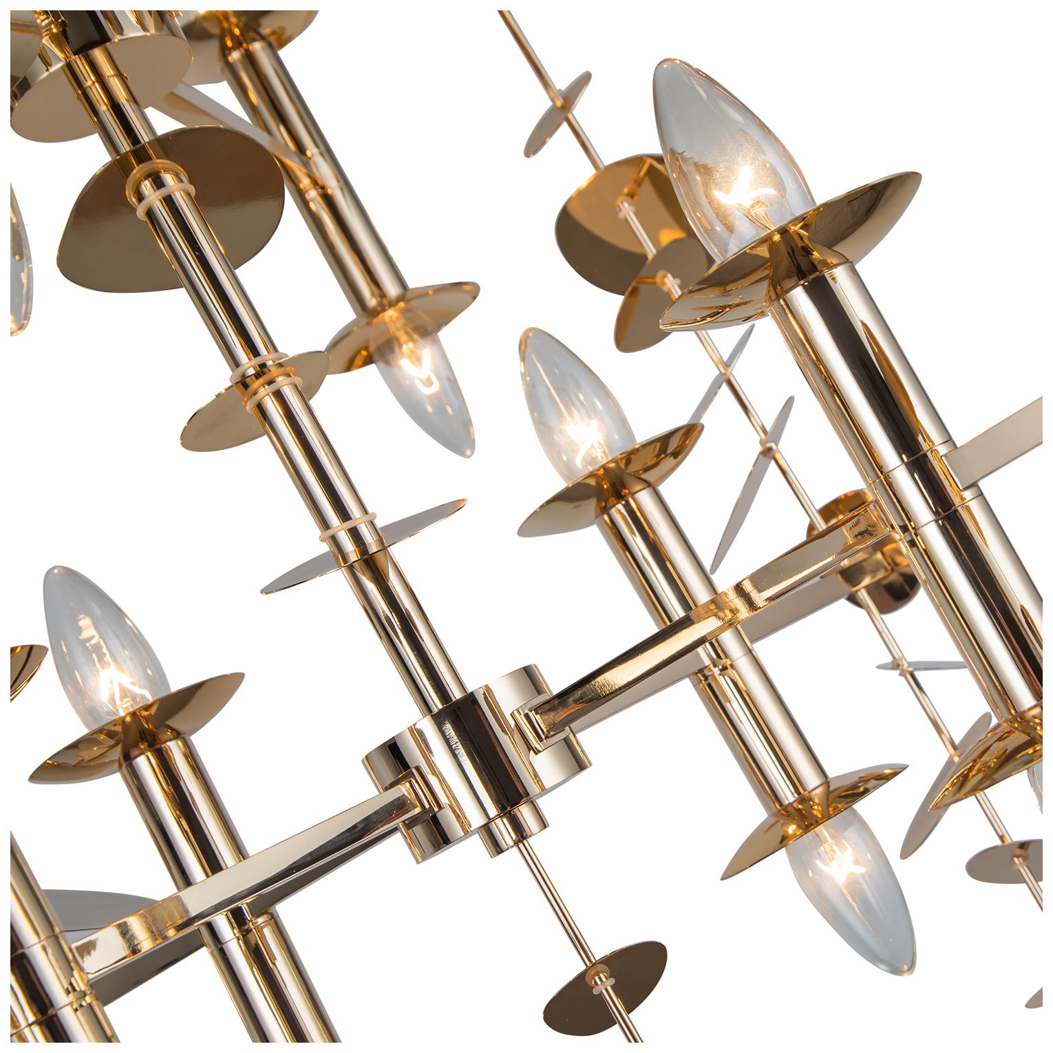 Image 2 Alora Yukari E12 41-in Polished Brass Chandelier more views