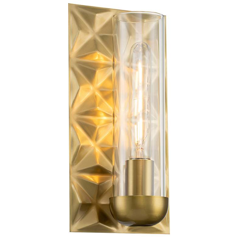 Image 1 Alpha 1 Light Sconce in Aged Brass