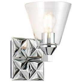 Image1 of Alpha 1 Light Wall Sconce With Glass in Polished Chrome