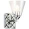 Alpha 1 Light Wall Sconce With Glass in Polished Chrome
