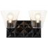 Alpha 2 Light Vanity Light With Glass in Matte Black