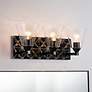 1_Alpha 24 1/2" Wide Matte Black and Clear 3-Light Bath Light