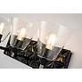 3_Alpha 24 1/2" Wide Matte Black and Clear 3-Light Bath Light more views
