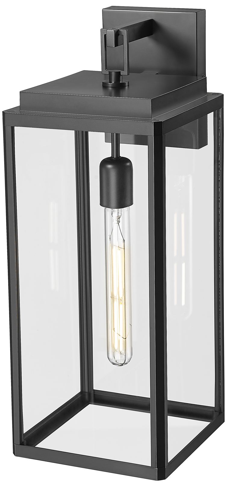 Alpharetta 19.75" High 1-Light Outdoor Wall Lantern in Powder Coated Black