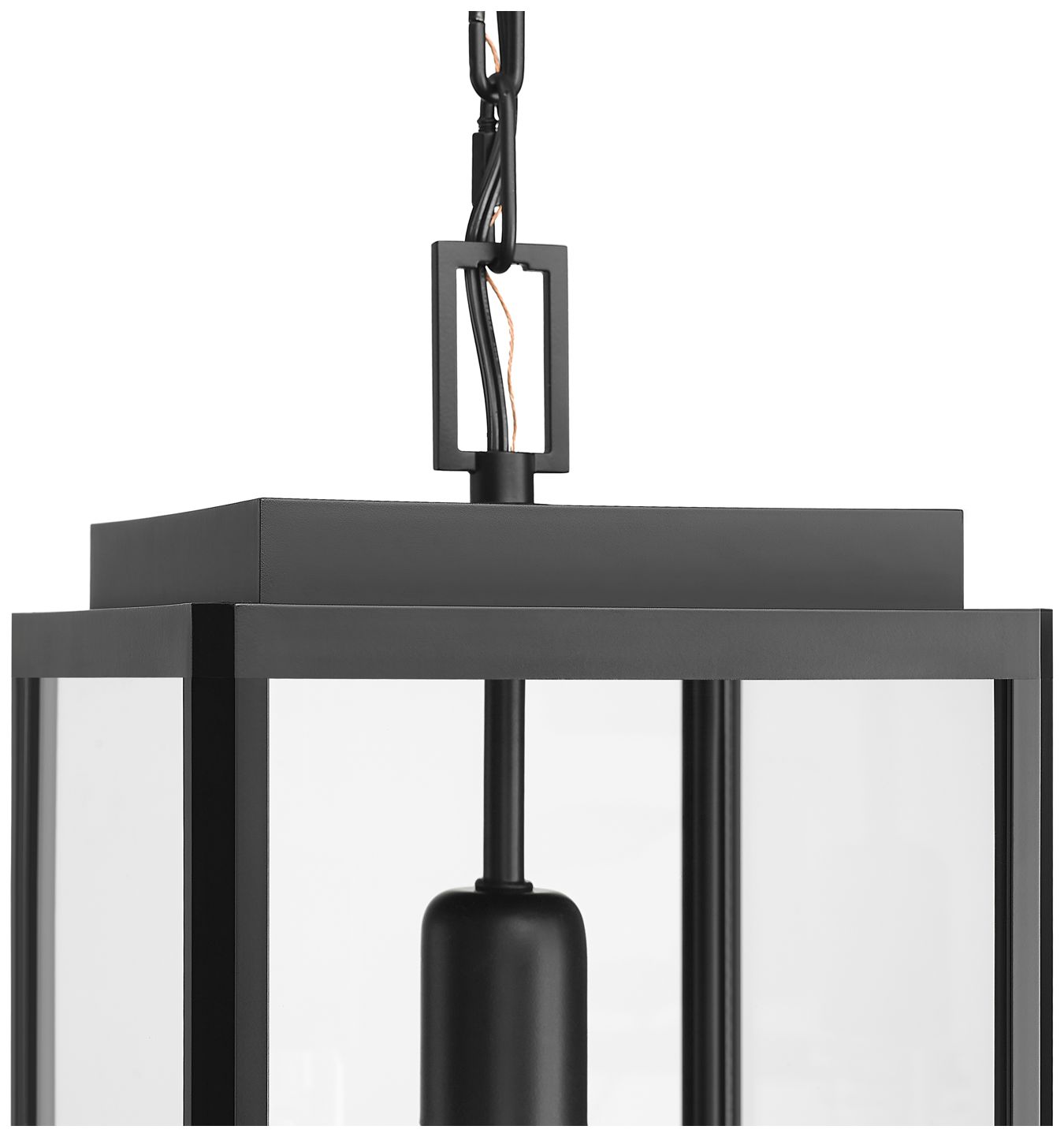 Image 4 Alpharetta 7.5" 1-Light Outdoor Hanging Lantern in Powder Coated Black more views