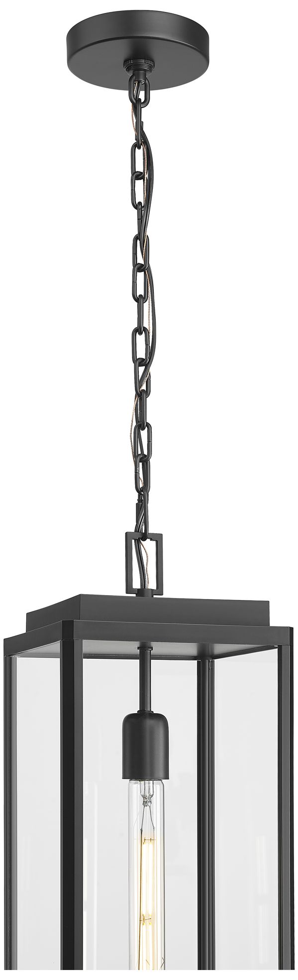 Image 5 Alpharetta 7.5" 1-Light Outdoor Hanging Lantern in Powder Coated Black more views