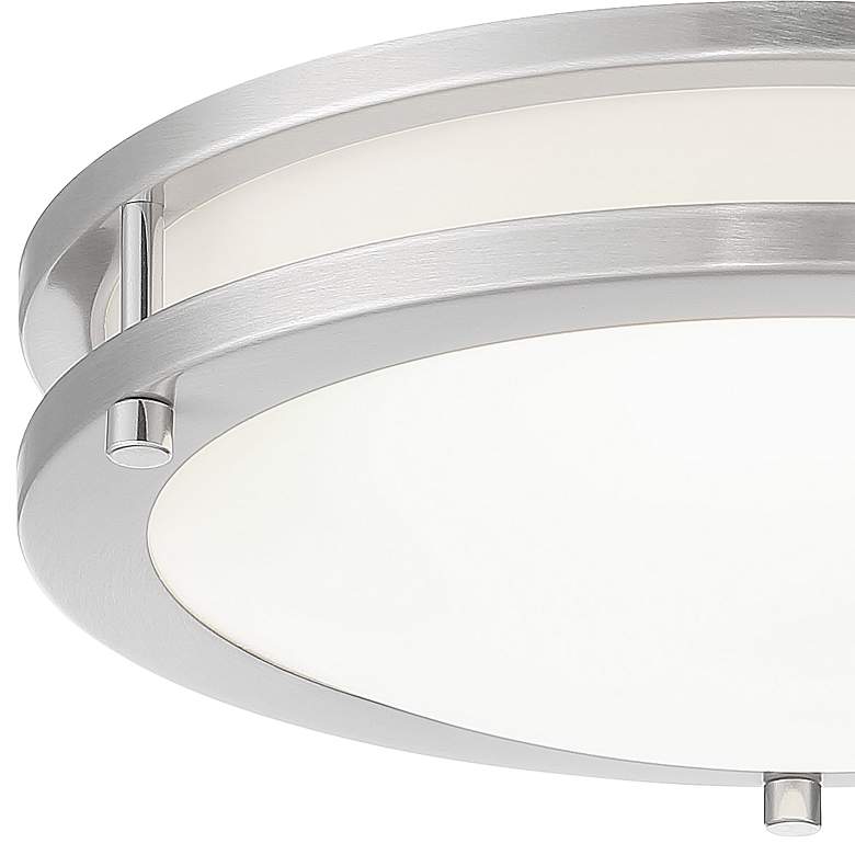 Image 2 Alpine 11 3/4 inch Wide Brushed Nickel LED Ceiling Light more views