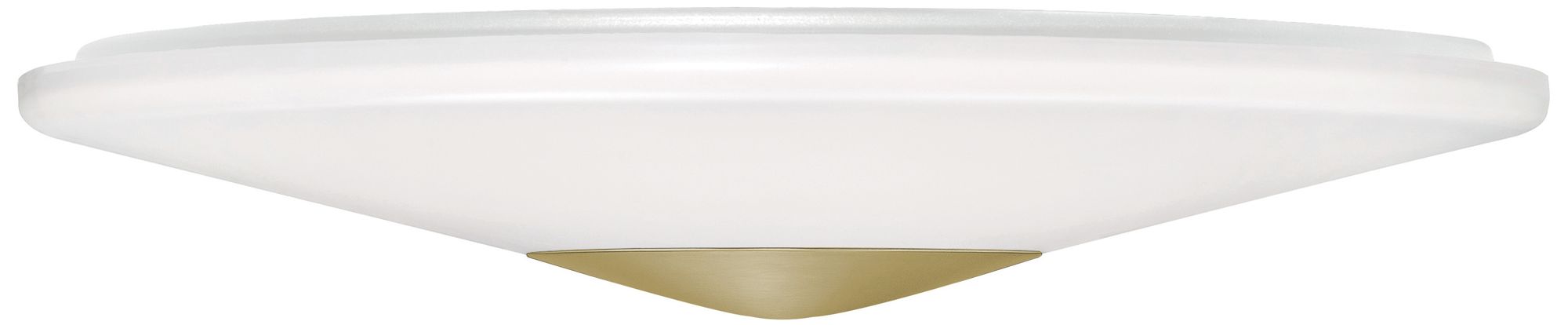 Image 2 Alpine 17" Wide Light Antique Brass LED Flush Mount