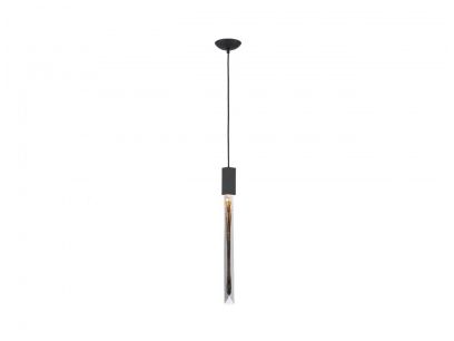 Image 2 Alpine 23"H LED Pendant in Black/Black Jade Crystal more views
