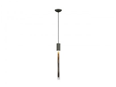 Image 4 Alpine 23"H LED Pendant in Black/Black Jade Crystal more views