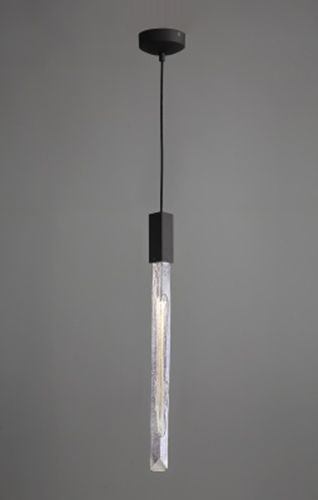 Image 3 Alpine 23"H LED Pendant in Black/White Jade Crystals more views