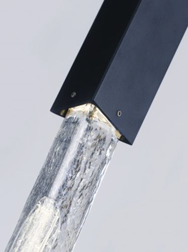 Image 4 Alpine 23"H LED Pendant in Black/White Jade Crystals more views