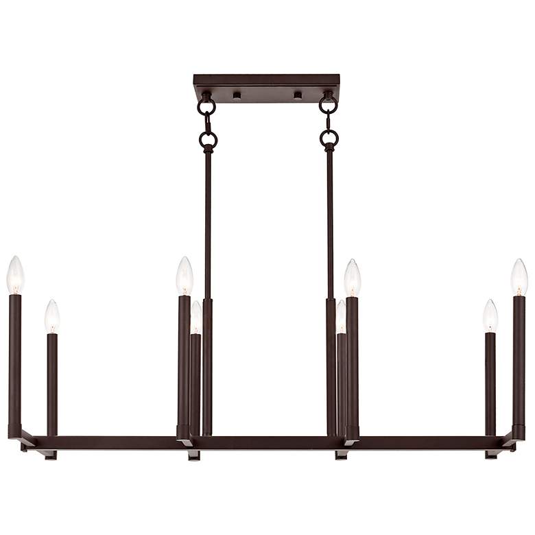 Image 6 Alpine 36 1/2" Wide Bronze 8-Light Linear Chandelier more views