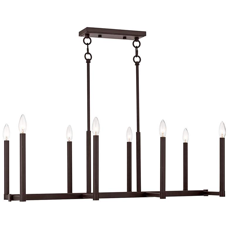 Image 7 Alpine 36 1/2" Wide Bronze 8-Light Linear Chandelier more views