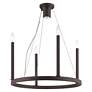 Thumbnail3 of Alpine 4 Light + 1 Light Bronze Chandelier more views