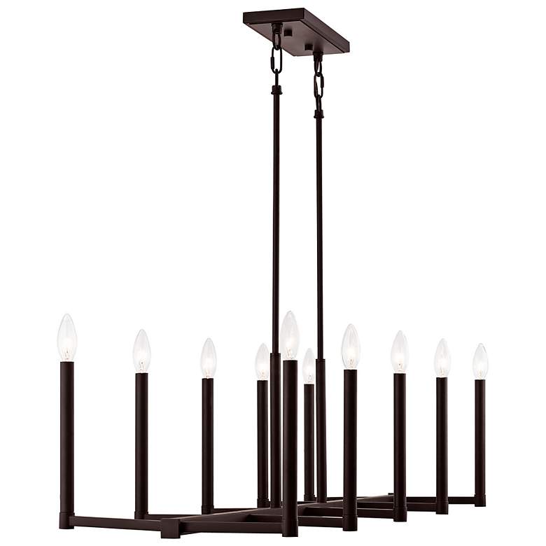 Image 7 Alpine 42 1/2" Wide Bronze 10-Light Linear Chandelier more views