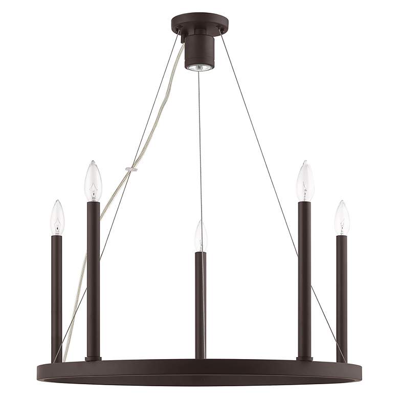Image 2 Alpine 6 Light Bronze Chandelier more views