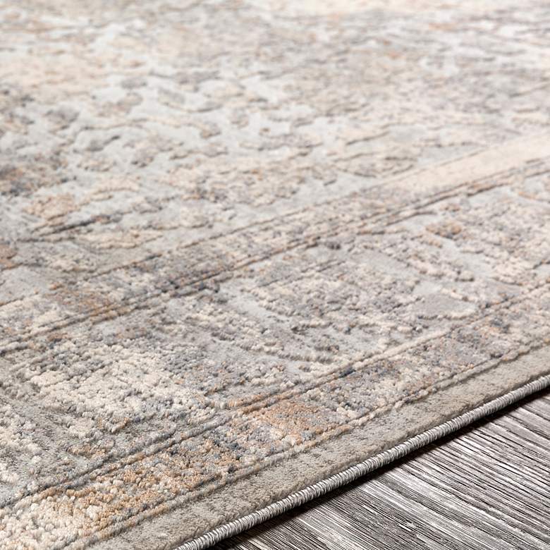 Image 5 Alpine ALP-2307 5'3"x7'3" Light Gray and Ivory Indoor Rug more views