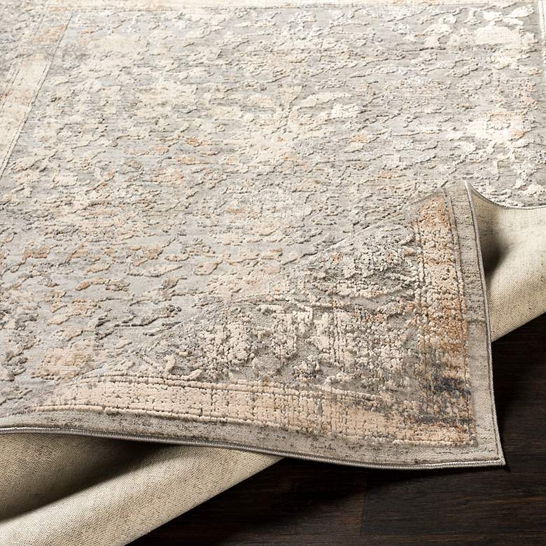 Image 6 Alpine ALP-2307 5'3"x7'3" Light Gray and Ivory Indoor Rug more views