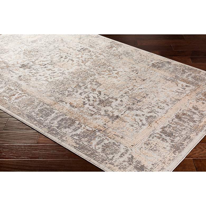 Image 7 Alpine ALP-2307 5'3"x7'3" Light Gray and Ivory Indoor Rug more views