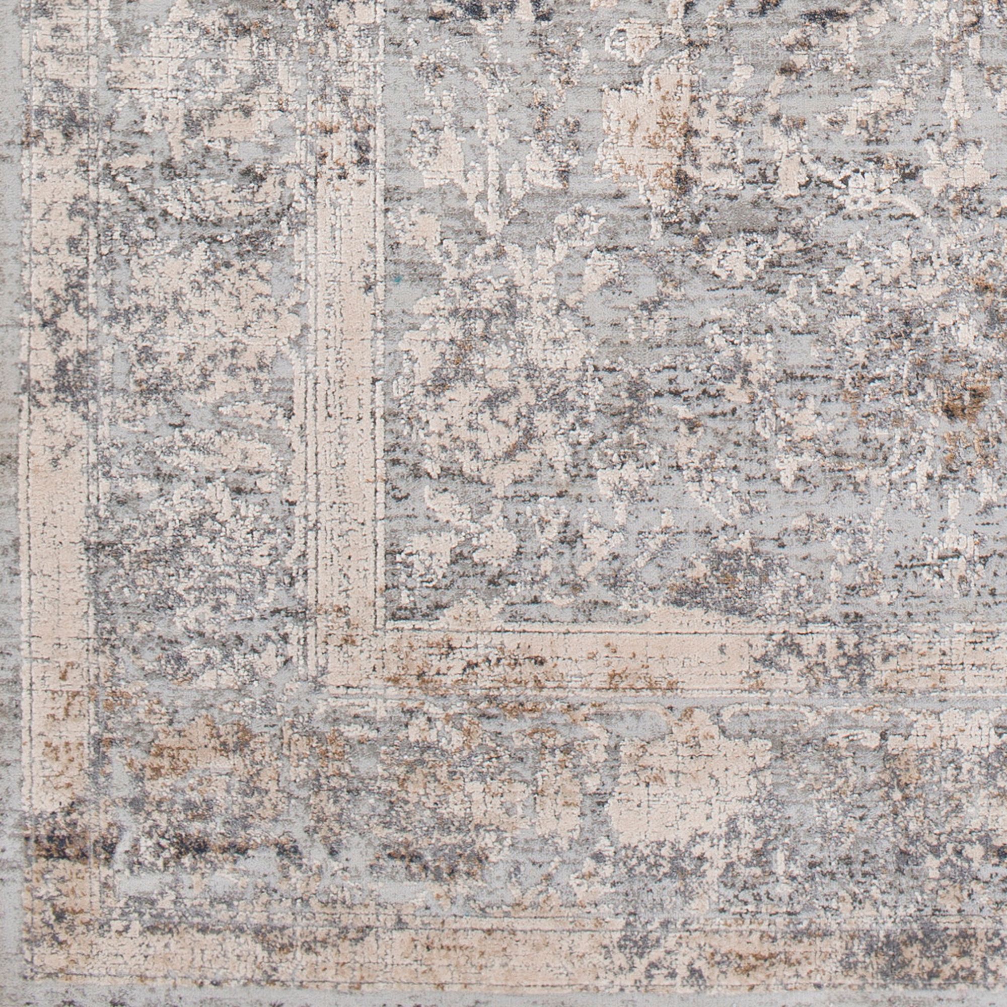 Alpine ALP-2307 5'3"x7'3" Light Gray and Ivory Indoor Rug