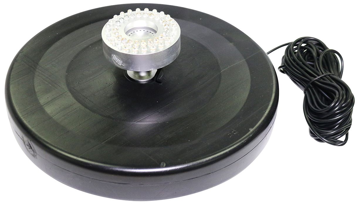 Alpine Corporation 398 GPH Pump 48 LED Light Floating Spray Fountain, Black
