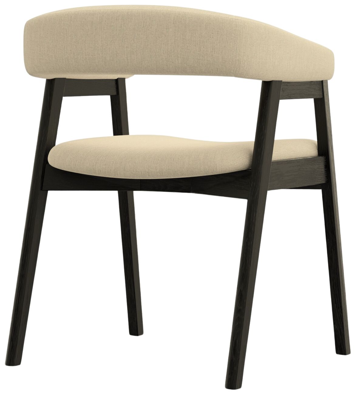 Image 2 Alpine Furniture Cove Curved Back Dining Chairs, Vintage Black (Set of 2) more views