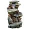 Alpine Rock Waterfall 40" High Outdoor Fountain with LED Lights