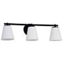 3_Alpino 25" High Matte Black 3-Light Bath Light more views