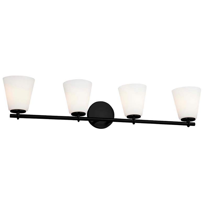 Image 2 Alpino 35" High Matte Black 4-Light Bath Light more views