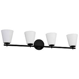 Image4 of Alpino 35" High Matte Black 4-Light Bath Light more views